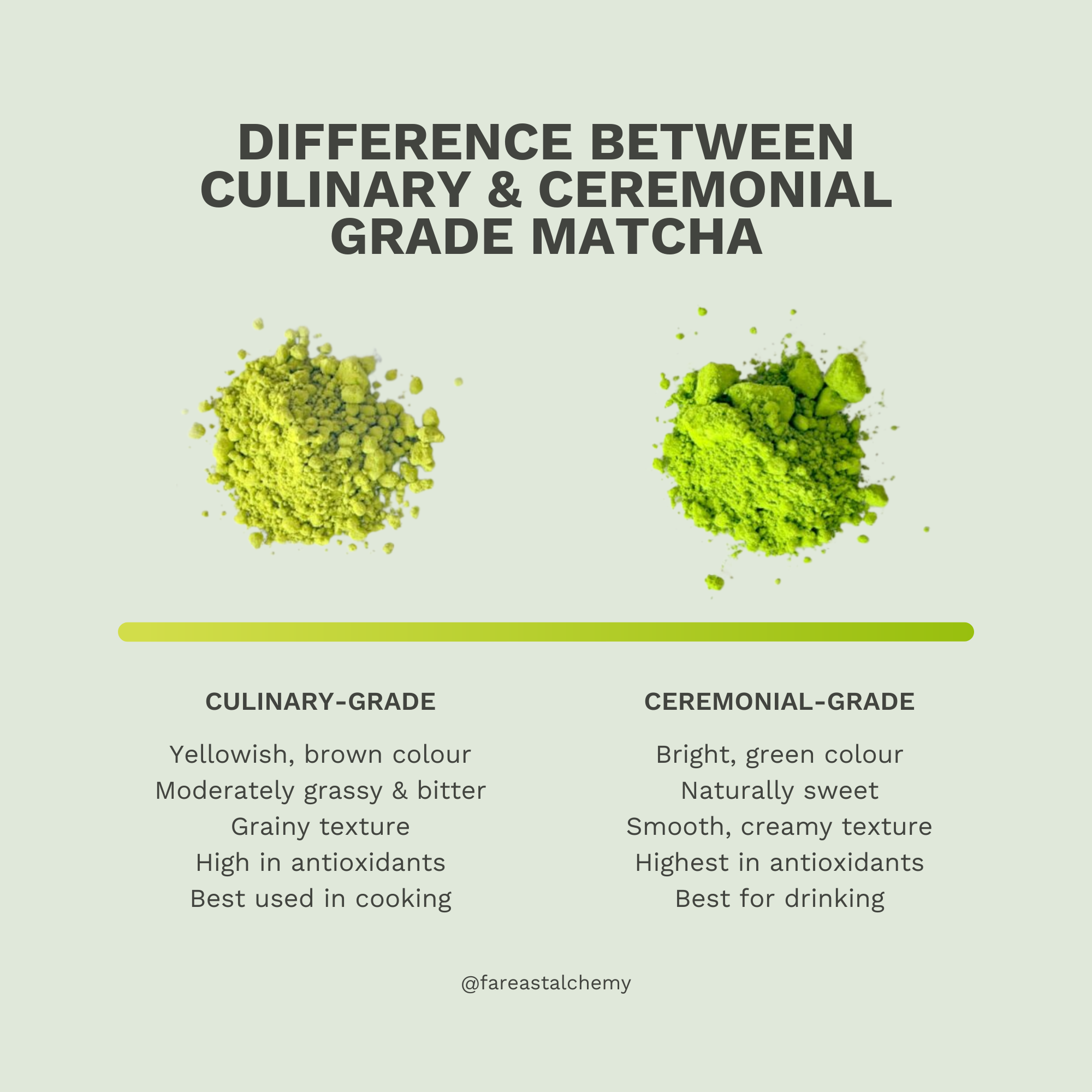 The Difference Between Ceremonial Grade Matcha and Culinary Grade Matc –  Far East Alchemy